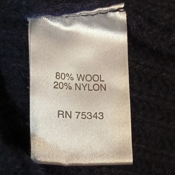 Italy Brunella Gori wool blend fisherman knit men's navy cardigan M - Picture 11 of 11